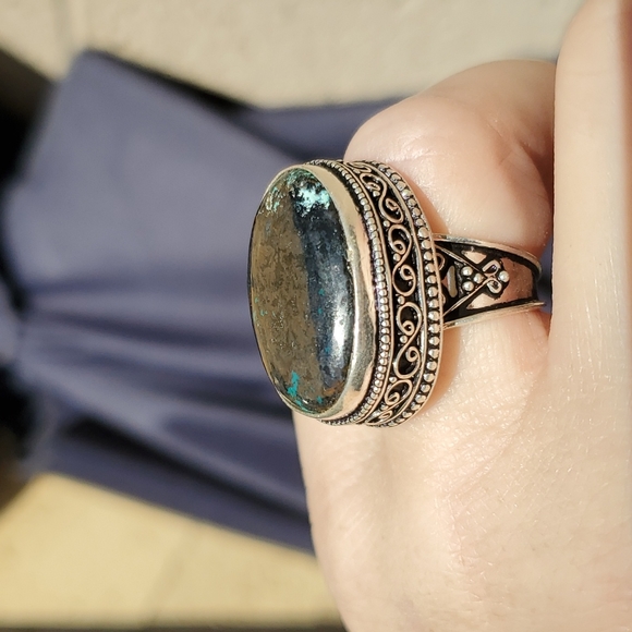 New Azurite 925 Silver Ring. - Picture 15 of 16